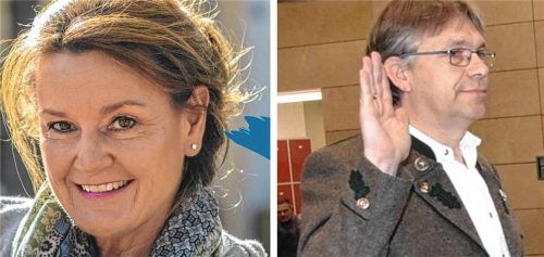 Haben ihr Mandat als Gemeinderäte niedergelegt: Petra Hofmann, 2020 noch Bürgermeisterkandidatin für die CSU, später fraktionslos, sowie Christian Helget (Freie Wähler) – hier bei seiner Vereidigung im März 2020. Fotos  privat/Archiv