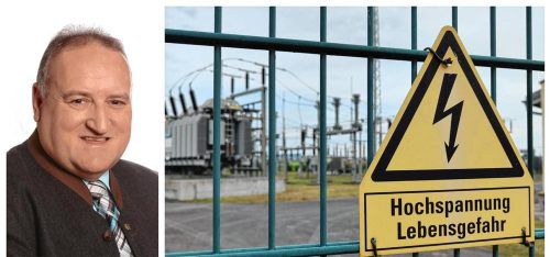 Im Mai 2017 wurde das Umspannwerk in Grafing bei Hörbering in Betrieb genommen (rechts im Bild). Jetzt plant die Bayernwerk Netz GmbH eine Erweiterung der Kapazitäten bei Schönberg. Bürgermeister Alfred Lantenhammer (kleines Bild) sieht darin die Chance, die Nutzung regenerativ gewonnener Energie weiter zu forcieren. Fotos Enzinger