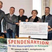 Spenden für Wasserspielplatz sprudeln