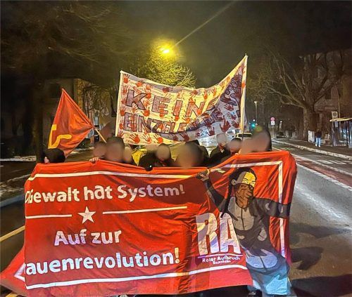 Nach dem mutmaßlichen Mord hat es am vergangenen Samstagabend eine Demonstration in Rosenheim gegeben. Foto Roter Aufbruch Rosenheim/