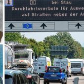 Staufrust an der Autobahn