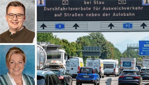 Neubeuerns Bürgermeister Christoph Schneider hat ein Video über seinen Durchfahrtsverbots-Frust gepostet. Und Nußdorfs Bürgermeisterin Susanne Grandauer kann den Ärger über die Stauprobleme verstehen. Foto re/re/dpa