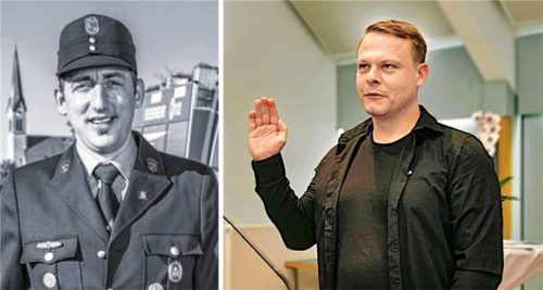 Tobias Huber (rechts), rückt für die „Initiative Traunstein“ in den Stadtrat. Er tritt die Nachfolge seines langjährigen Freundes Georg Osenstätter an, der im Dezember verunglückt war. Fotos Feuerwehr / Langenwalter