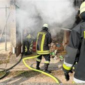 20.000 Euro Schaden bei Garagenbrand in Albaching
