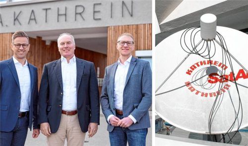 Aufbruchsstimmung in Rosenheim: Geschäftsführer Andreas Wimmer (von links), Hauptgesellschafter Sven Melzer und Geschäftsführer Michael Auer wollen einen Neustart von Kathrein Digital Systems. Foto Kathrein Digital Systems