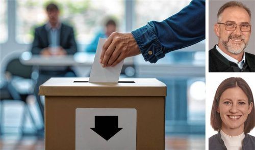 Christian Zweckstätter (Junges Dorf Brannenburg) und Franziska Pfaffenhuber (Freie Wähler Raubling) setzten sich bei der Stichwahl in ihren Gemeinden durch. Foto Imago/Re