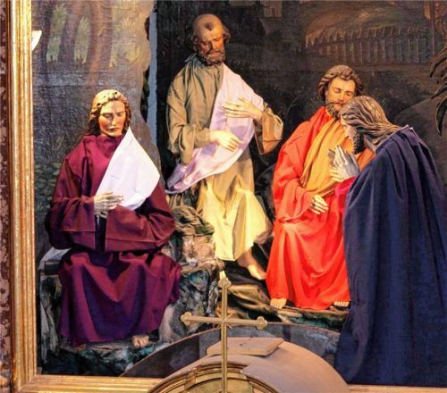 Das beeindruckende Altarbild mit Jesus bei der Fußwaschung (rechts).Foto H. Reiter