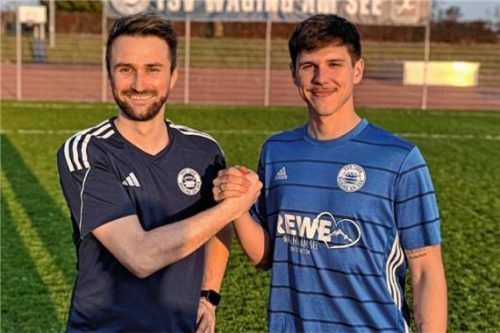 Das neue Trainerduo: Michael Kantsperger (links) und Dominik Buxmann.Foto TSV Waging am See