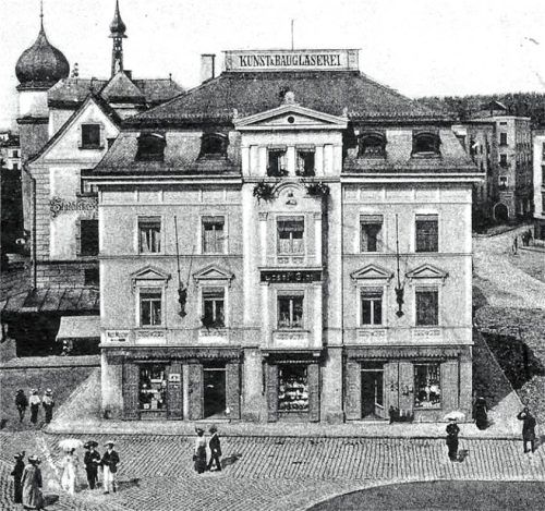 Der Ludwigsplatz in Rosenheim 1917 ...