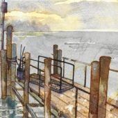 Aquarelle, die vom Reisen erzählen