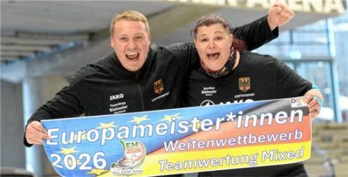 Die Mixed-Sieger: Markus Schätzl und Kathleen Neumayer.