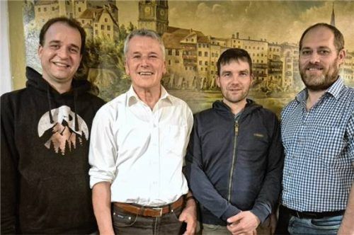 Die neue Vorstandschaft: (von links) Kassier Stefan Kuhrt, Vorsitzender Max Finster, Schriftführer Heiko Bräuer und Zweiter Vorsitzender Alois Schrems. Fotos Rieger