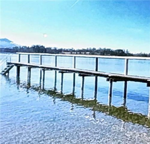 Die Steganlage am alten Strandbad steht wieder auf sicheren Füßen. Foto Dachs