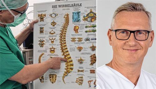 Dr. Roland Rusz, Chefarzt im Zentrum für Wirbelsäulenchirurgie an der Schön-Klinik Bad Aibling-Harthausen, weiß um konservative Methoden bei Bandscheibenerkrankungen – und wann ein operativer Eingriff unvermeidbar ist. Foto Birkhof/Schön Klinik Bad Aibling-Harthausen