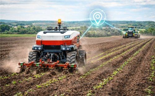 Ein Feldroboter bearbeitet selbstständig die Reihen junger Pflanzen. Der Schritt vom Assistenzsystem zur Autonomisierung ist technisch möglich, rechtlich jedoch schwierig. Foto KI