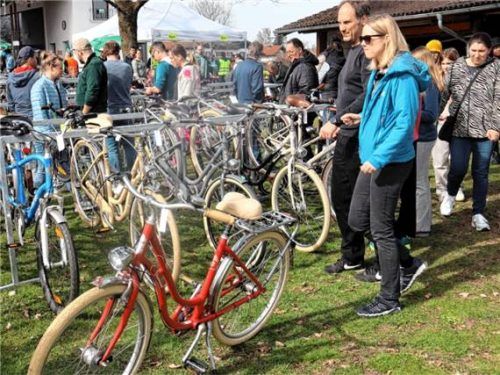 Eine große Auswahl an gut erhaltenen und gepflegten Fahrrädern wartete auf einen neuen Besitzer. Foto Strim