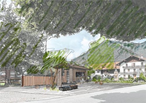 Eine Skizze, wie der Platz nach dem Umbau aussehen könnte. Foto Wunderlich