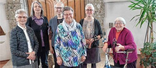 Feierten zusammen 280 Jahre in der Ordensgemeinschaft: (von links) Sr. Anni, Sr. Raphaela, Sr. Anneliese, Sr. Marialuise, Sr. Ruth Maria und Sr. Rosemarie. Foto re