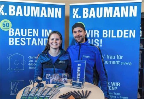 Freuten sich über das rege Interesse: Annalena Wöhrle und Simon Forstner von K. Baumann.