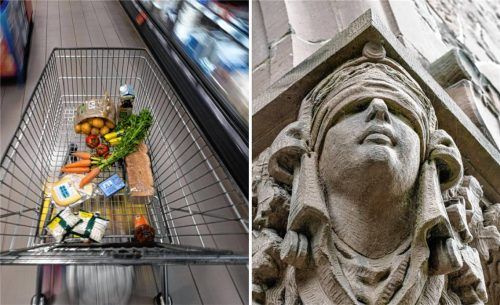 Für einen Diebstahl von Lebensmitteln im Wert von 10,77 Euro musste eine Frau in Rosenheim vor Gericht. Fotos dpa