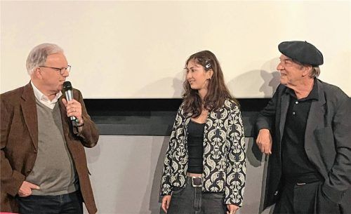 Im Gespräch nach der Filmpremiere im Kino Utopia: (von links) Michael Kölbl, Ada Avenarius und Peter Ludwig. Foto Janeczka