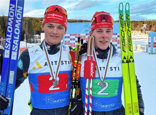 Jonathan Gräbert (links) und Felix Brieden holten zwei Silbermedaillen.Foto privat