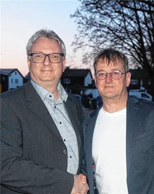 Lieferten sich bis zum Ende ein spannendes Rennen in Töging: Daniel Blaschke (links) und Marco Harrer.Foto Becker