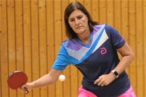 Margit Paul hatte in ihrem ersten Einzel mit der Fünfsatzniederlage Pech.Foto Gerhard Erlich