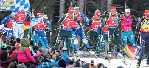 Spannende Wettkämpfe sahen die Zuschauer des Biathlon-Weltcups in Ruhpolding. Foto dpa