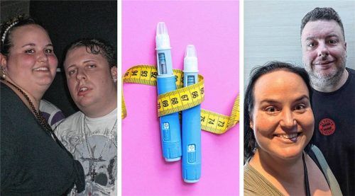 Steffi Kroboth und ihr Lebenspartner Bastian Schmid aus Stephanskirchen haben über 140 Kilo mit der Abnehmspritze verloren. Foto Imago/Chromorange/privat