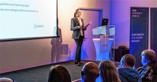Steuerliche Pflichten kennen und Fehler vermeiden: Steuerberaterin Kristin-Amelie Asmus beim OVB Expertenforum.