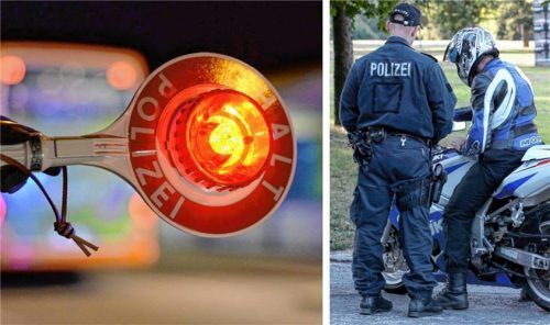 Trotz Anhaltesignalen der Polizei floh der Mühldorfer auf seinem Motorrad in wilder Fahrt über die A94 und raste mit 140 Sachen durch Mettenheim. (Symbolfotos)Fotos  Dpa
