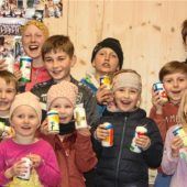 Plattlerkinder basteln Kerzen