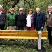 Neue Ruhebank für kurze Rast