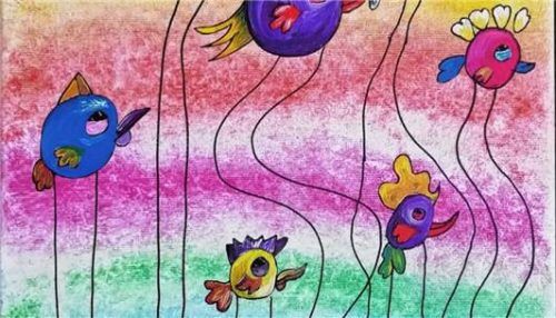 Bunt und fröhlich kommt dieses Bild daher. Foto re