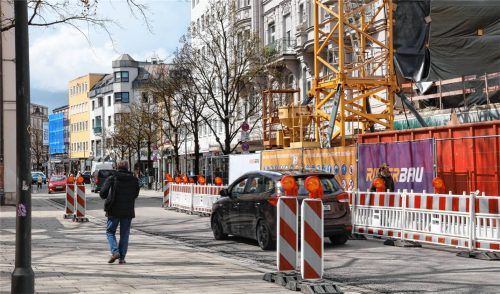 An der Baustelle in der Münchener Straße kommt es immer wieder zu brenzligen Situationen. So schildern es jedenfalls einige Stadträte. Foto Sophie Mischner