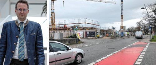 Bad Aiblings Bürgermeister Stephan Schlier sprach während der Stadtratssitzung über die Kreuzung Ellmosener Straße/Thürhamer Straße/Dieselstraße sowie das Vorhaben, dort schon bald einen Kreisverkehr errichten zu wollen. Foto re/Bettinger