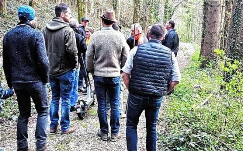 Bei einer Naturbegehung der Jagdgenossenschaft standen Waldwirtschaft und Jagdmanagement im Mittelpunkt. Foto Hötzelsperger