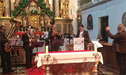 Das Quartett der Stadtkapelle mit Michael Huber, Robert Leitl, Thomas Aimer und Walter Richtmann (von links). Foto Jaensch