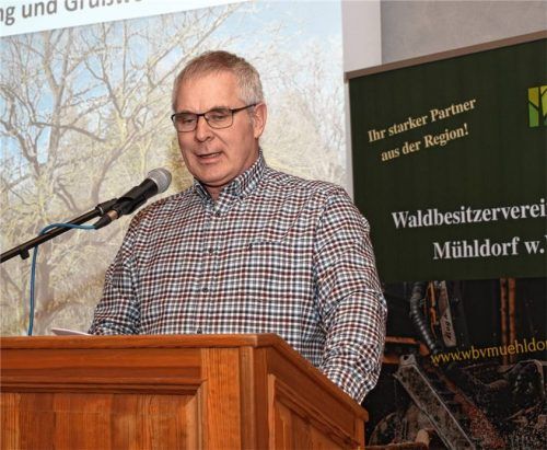 Der Vorsitzende Lorenz Waldinger berichtete, dass der Holz-Einschlag in diesem Winter gut gewesen sei und gute Preise erzielt worden seien.Fotos fund