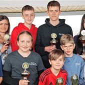 Auf dem Siegerpodest