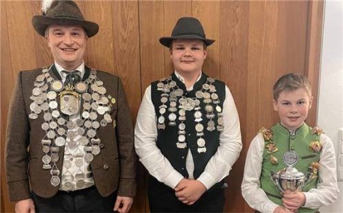 Die treffsichersten Schützen: (von links) Peter Mayer junior, Stefan Murner und Emil Hell.Foto re