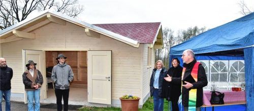 Ein Schmuckstück: das neue Gartenhaus für das Kinderheim Schöne Aussicht.Foto Schlecker
