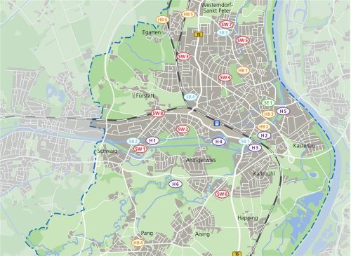 Eine Übersicht über die Baustellen und Bauarbeiten, die momentan in der Stadt Rosenheim laufen. Klinger