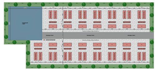 In der Tegernau soll vor den Toren Annabrunns ein Batteriespeicher für erneuerbare Energien entstehen. So sieht eine erste Visualisierung des geplanten Batteriespeichers in der Tegernau aus. Foto  Stadt