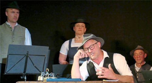 Maximilian Brückner las, zusammen mit einigen Musikanten, eine Szene aus dem „Jedermann“ von Hugo von Hofmannsthal. Foto Janka
