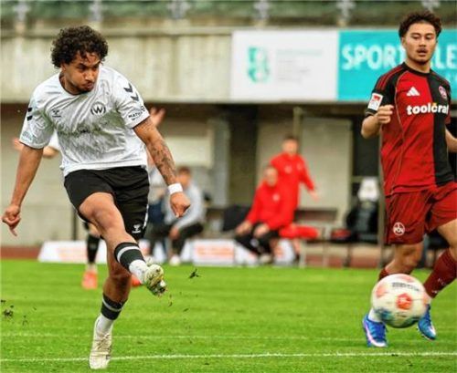Noah Shawn Agbaje erzielte gegen Nürnberg II seinen vierten Saisontreffer. Foto Christian Butzhammer