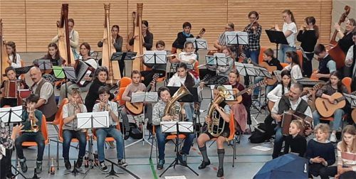 Rund 75 Teilnehmer zeigten im Rahmen des Volksmusiktags ihr Können an den Instrumenten.Foto re