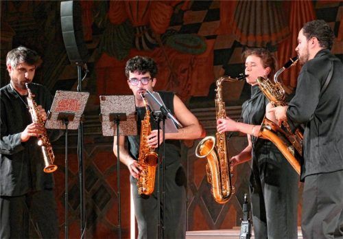 Temperamentvoll und wohlklingend zugleich spielte das Arcis Saxophon Quartett. Foto Janka