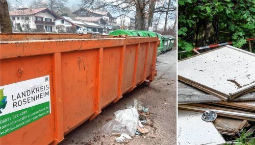 Ungewöhnlicher Fund an der Abfallsammelstelle in Nußdorf: Unbekannte haben im Grüngutcontainer Platten entsorgt, die möglicherweise Asbest enthalten könnten (Symbolbild). Die Untersuchungen laufen. Foto Re/dpa